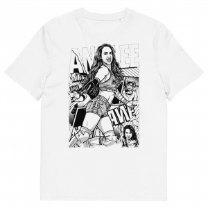 aj lee wrestling t shirt – bold graphic tee for wwe fansunisex organic cotton t shirt